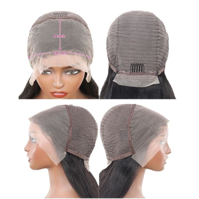 13x4 Straight Lace Front Wig Human Hair