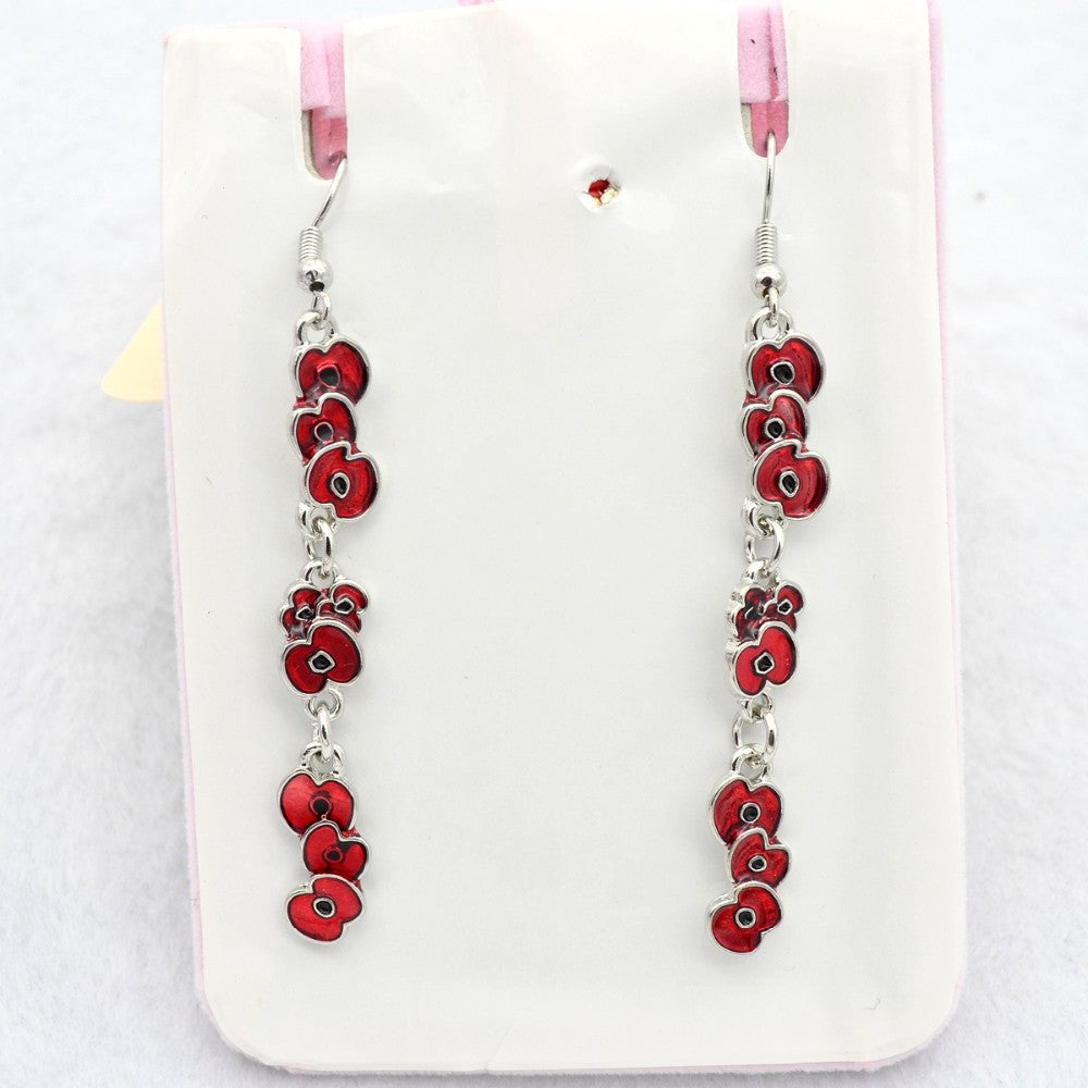Red Dripping Earrings Jewelry Women
