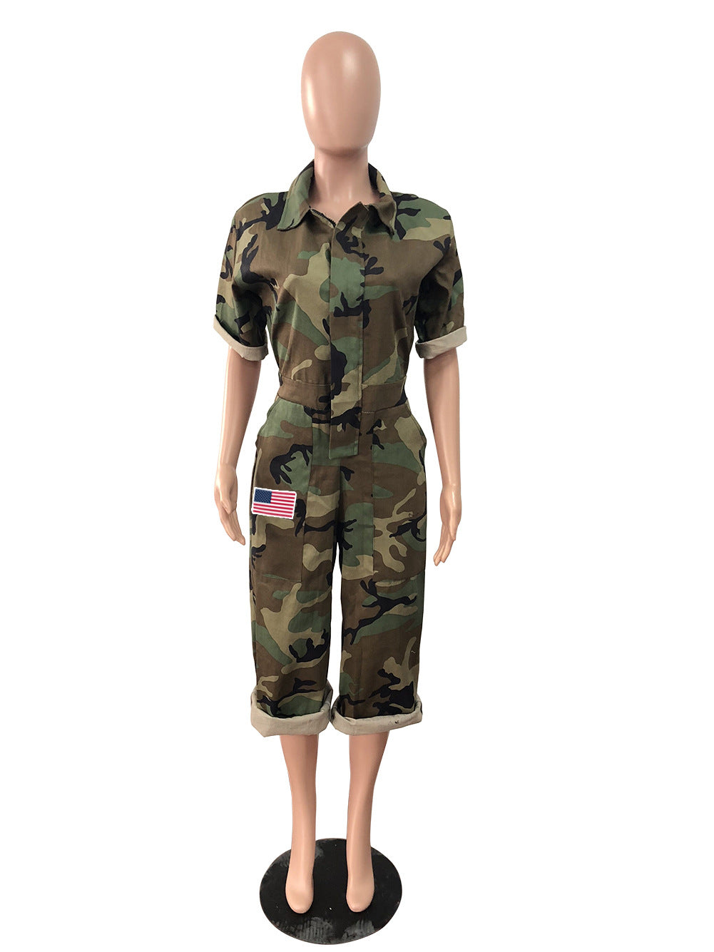 Women's European And American Sexy Camouflage Jumpsuit