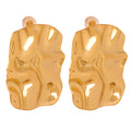 Square Pleated Earrings Jewelry Women
